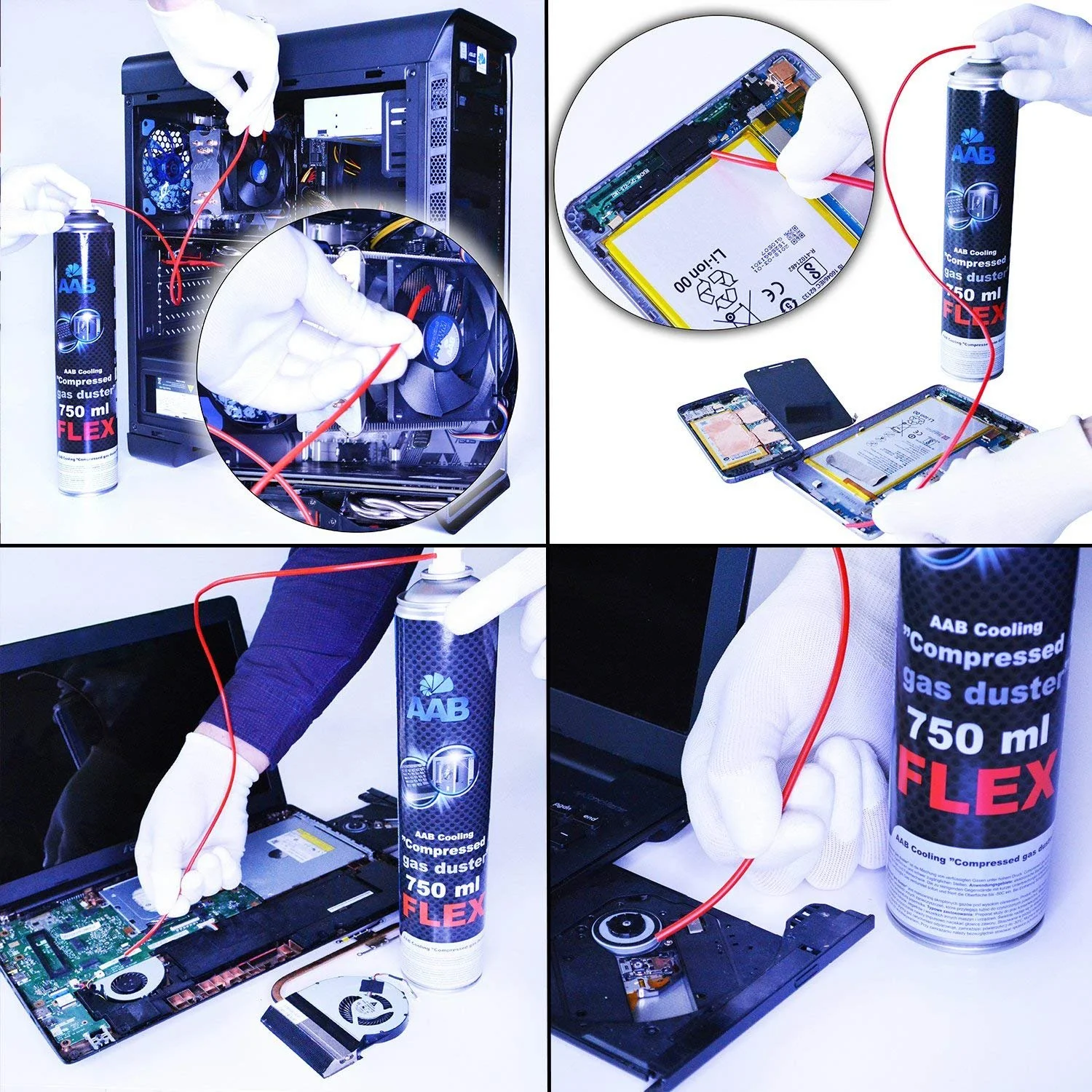 Стиснене повітря AABCOOLING FLEX 750 мл з гнучким шлангом, фото №8