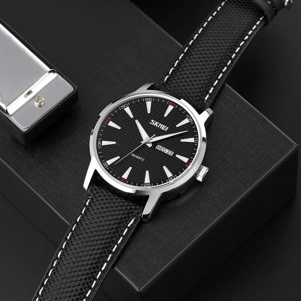 Годинник Skmei 9303SIBK Silver-Black, фото №3