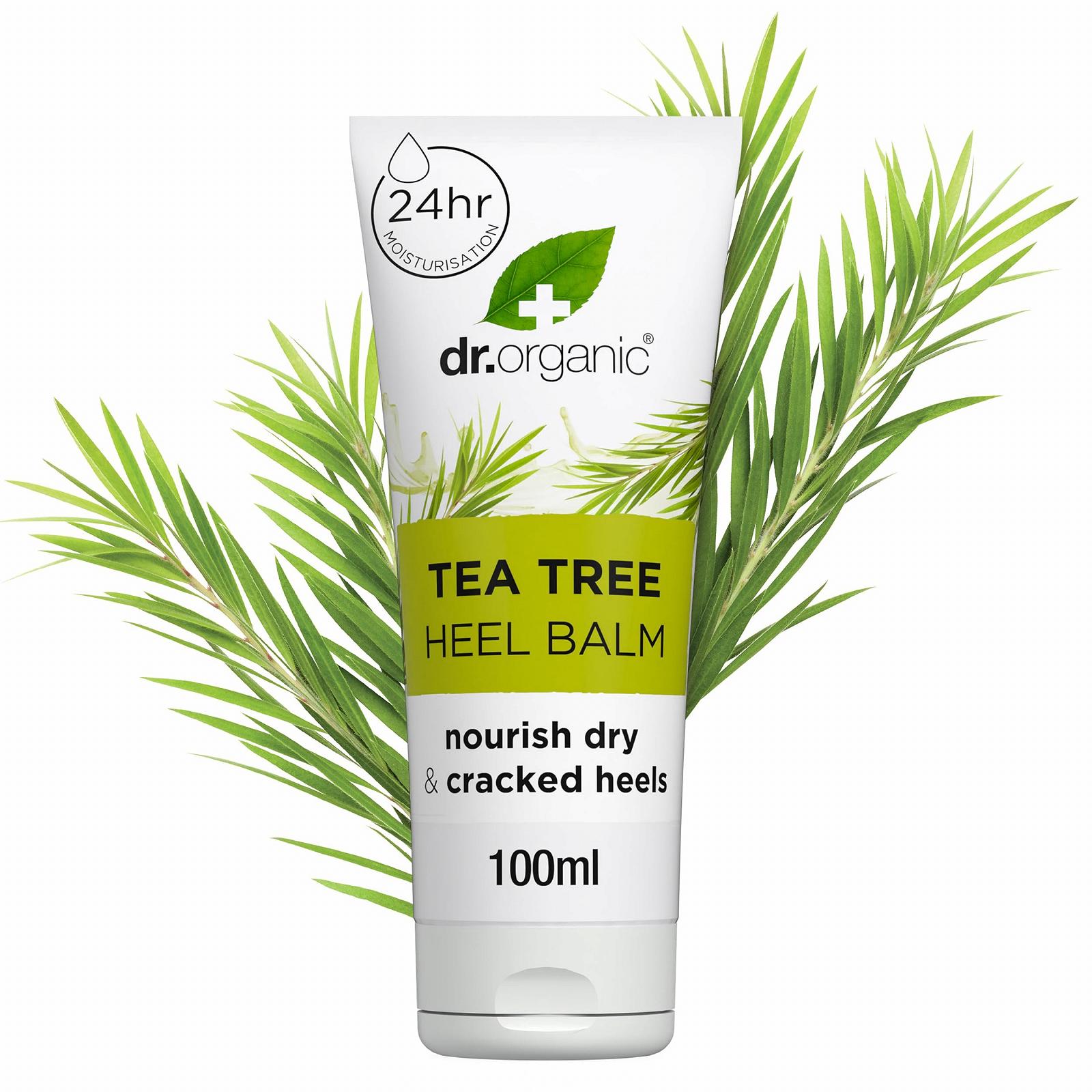Бальзам для п'ят Dr Organic Tea Tree з натуральною соняшниковою олією, 100 мл, фото №1
