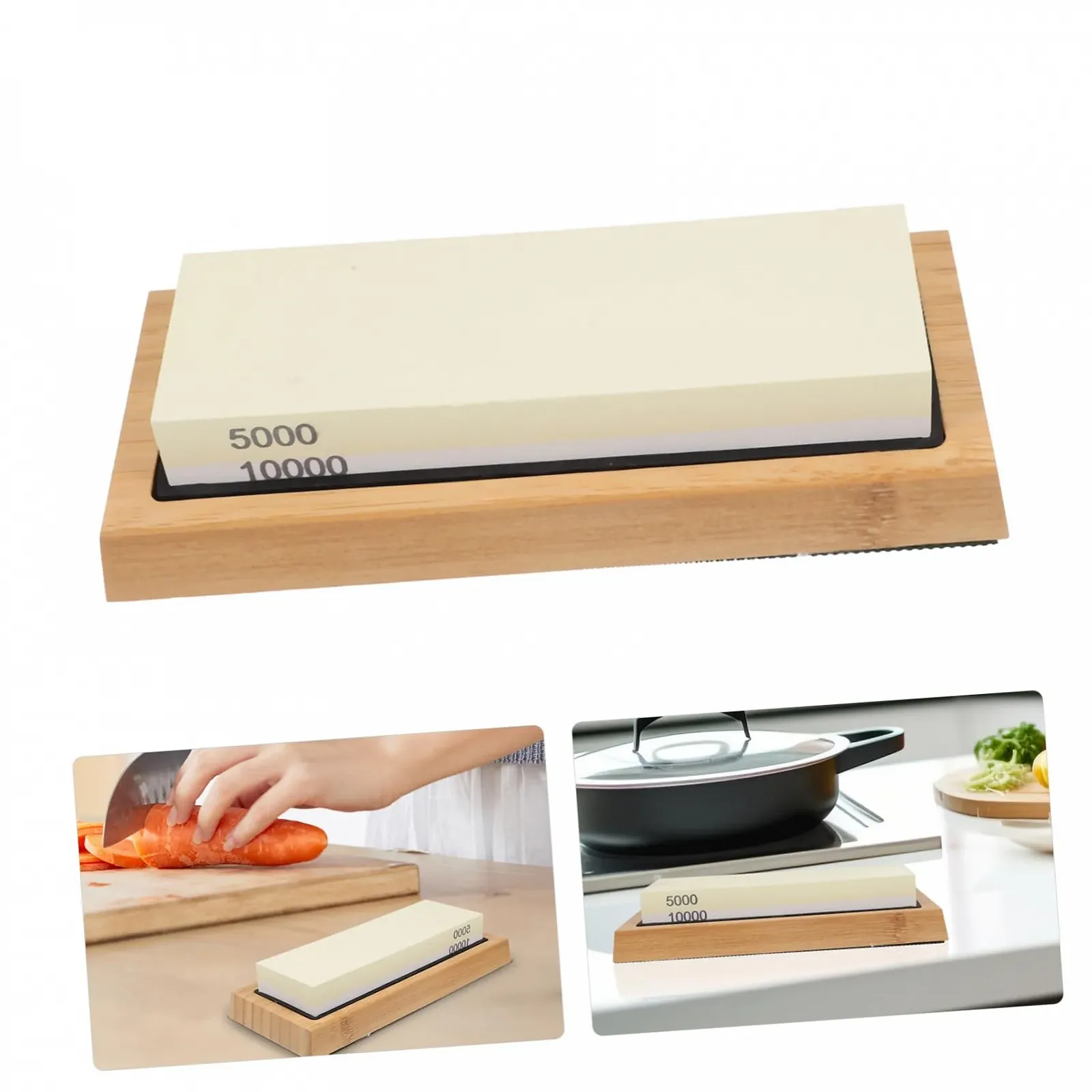 Набір точильних каменів GLEAVI двосторонній з бамбуковою основою, фото №6 Набір точильних каменів GLEAVI двосторонній з бамбуковою основою, фото №6