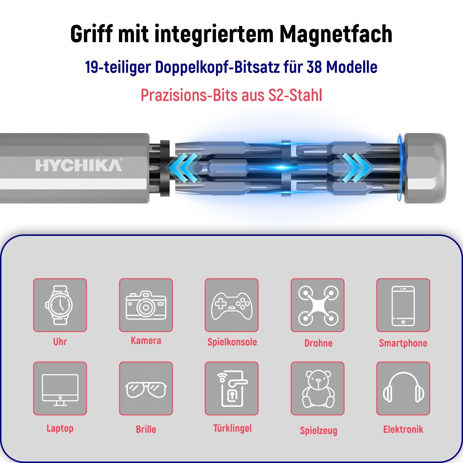 Набор прецизионных отверток HYCHIKA 39-в-1, фото №2