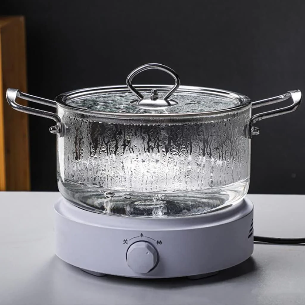 Каструля Guoyoocc скляна прозора з кришкою та ручкою з нержавіючої сталі жаростійка, фото №7 Каструля Guoyoocc скляна прозора з кришкою та ручкою з нержавіючої сталі жаростійка, фото №7