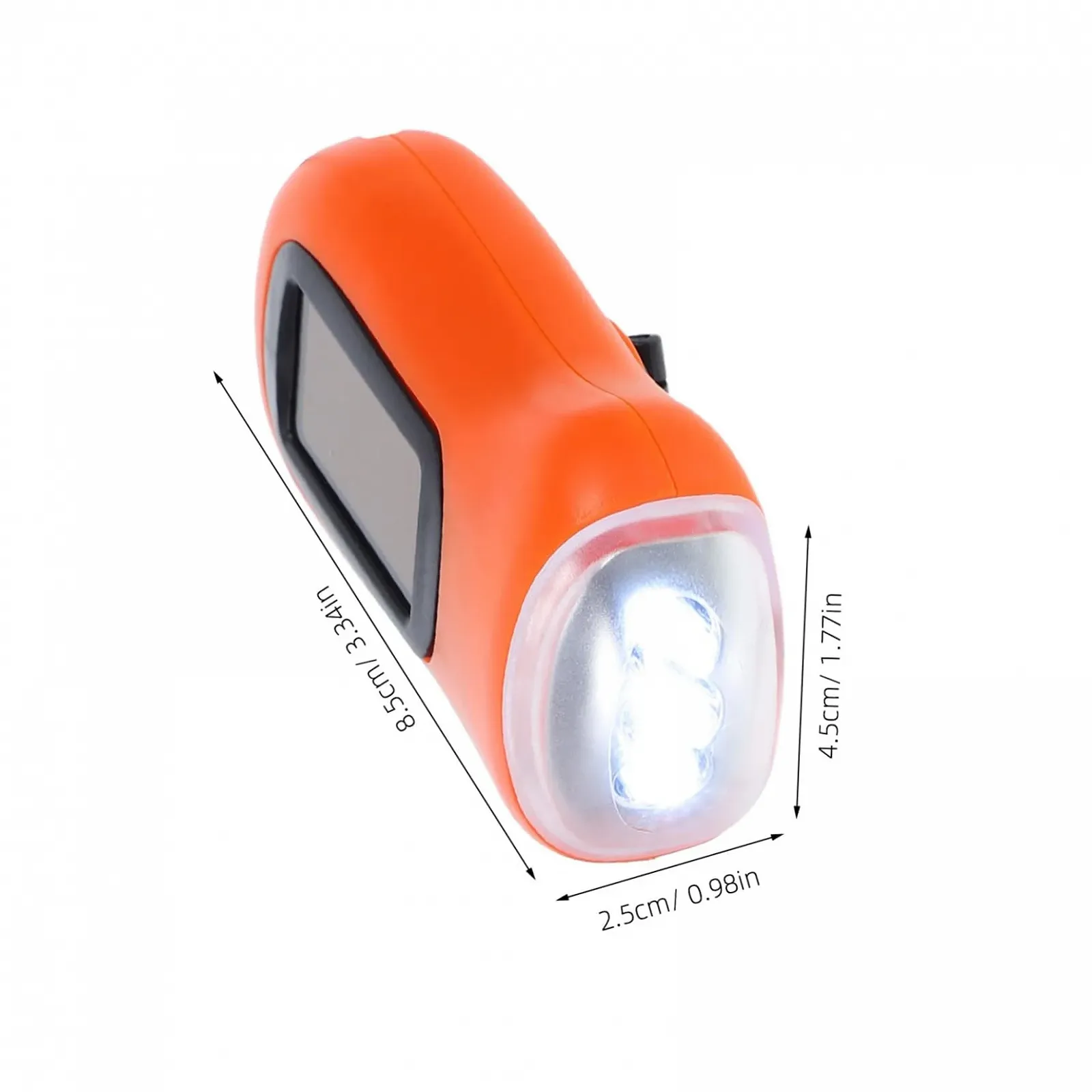 Ручной фонарь с ручным заводом на солнечной батарее VILLCASE Retro Torch Перезаряжаемый портативный аварийный фонарь для активного отдыха Компактный и универсальный Оранжевый, фото №8 Ручной фонарь с ручным заводом на солнечной батарее VILLCASE Retro Torch Перезаряжаемый портативный аварийный фонарь для активного отдыха Компактный и универсальный Оранжевый, фото №8