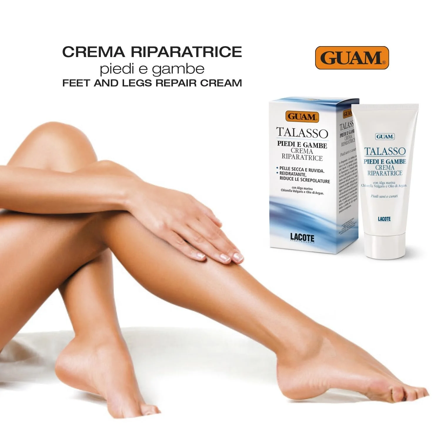 Восстанавливающий крем для стоп и ног Guam Thalasso Podos 100 мл, фото №2