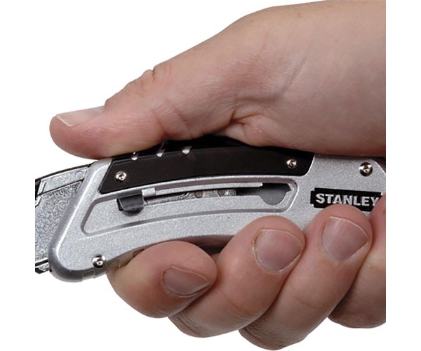 Stanley Ніж Quickslide трапецієподібне лезо 19мм корпус металевий 145мм, фото №8