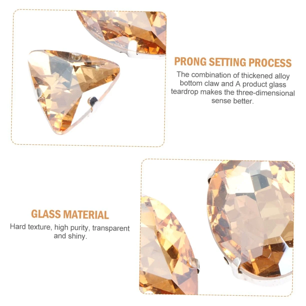 Стрази Крапля SEWACC Kristallkrallen 150 шт, фото №4