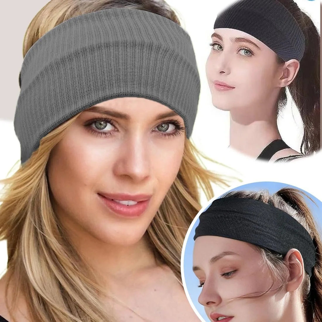 Набір з 3 пов'язок для волосся Спортивні, фото №3 Набір з 3 пов'язок для волосся Спортивні, фото №3