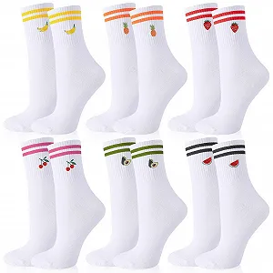 Носки теннисные Pack of 6 Полосатый Белый, размер 39-42 - Фото 1