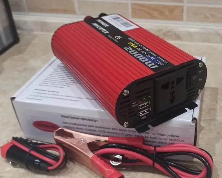 Преобразователь напряжения автомобильный инвертор Power Inverter Wimpex WX-2000W 12v/220v/2USB, фото №4 Преобразователь напряжения автомобильный инвертор Power Inverter Wimpex WX-2000W 12v/220v/2USB, фото №4