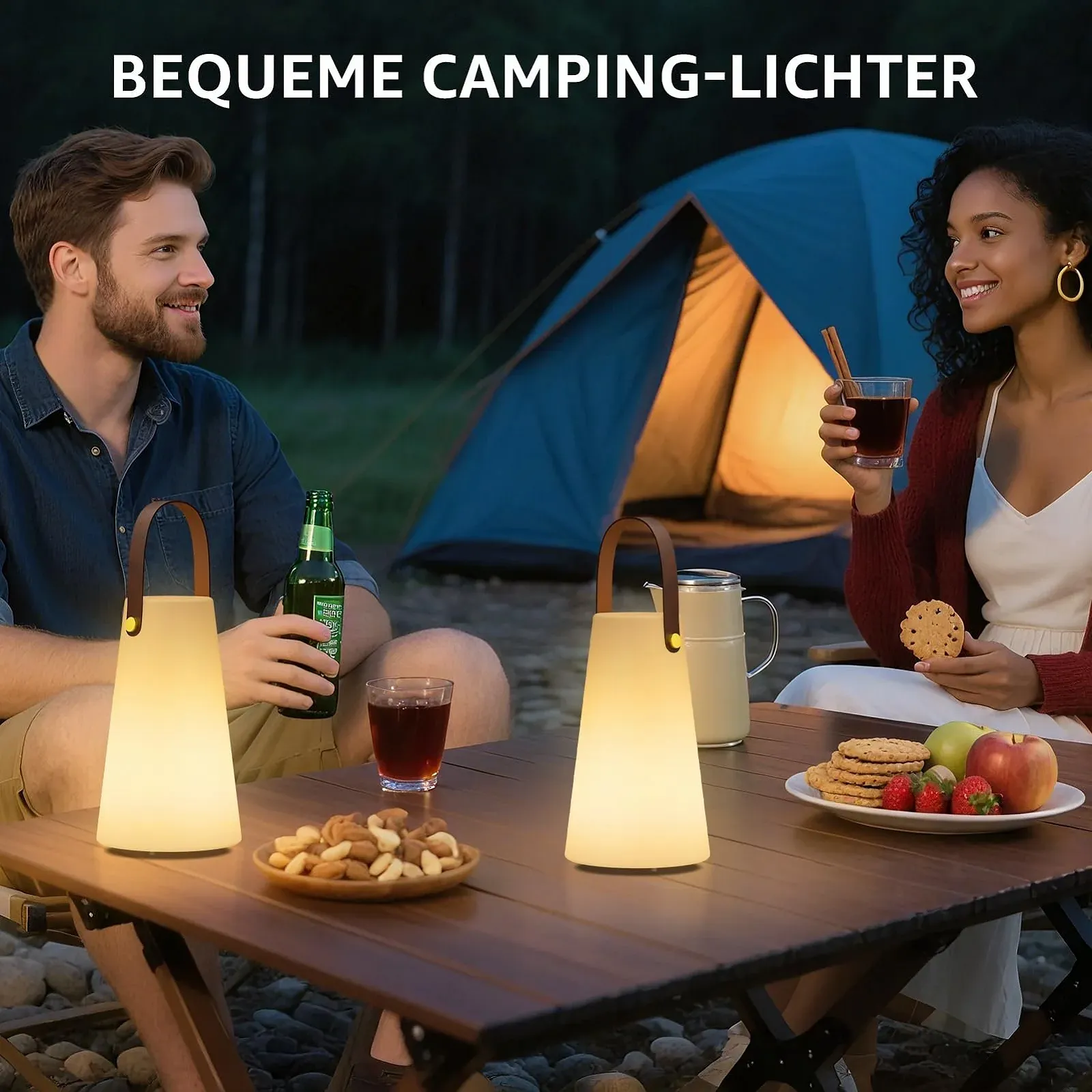 Настольные светодиодные лампы MALUX Набор 2 шт., аккумуляторные, 8 цветов, диммируемые, беспроводные, пульт ДУ, IP44, фото №4