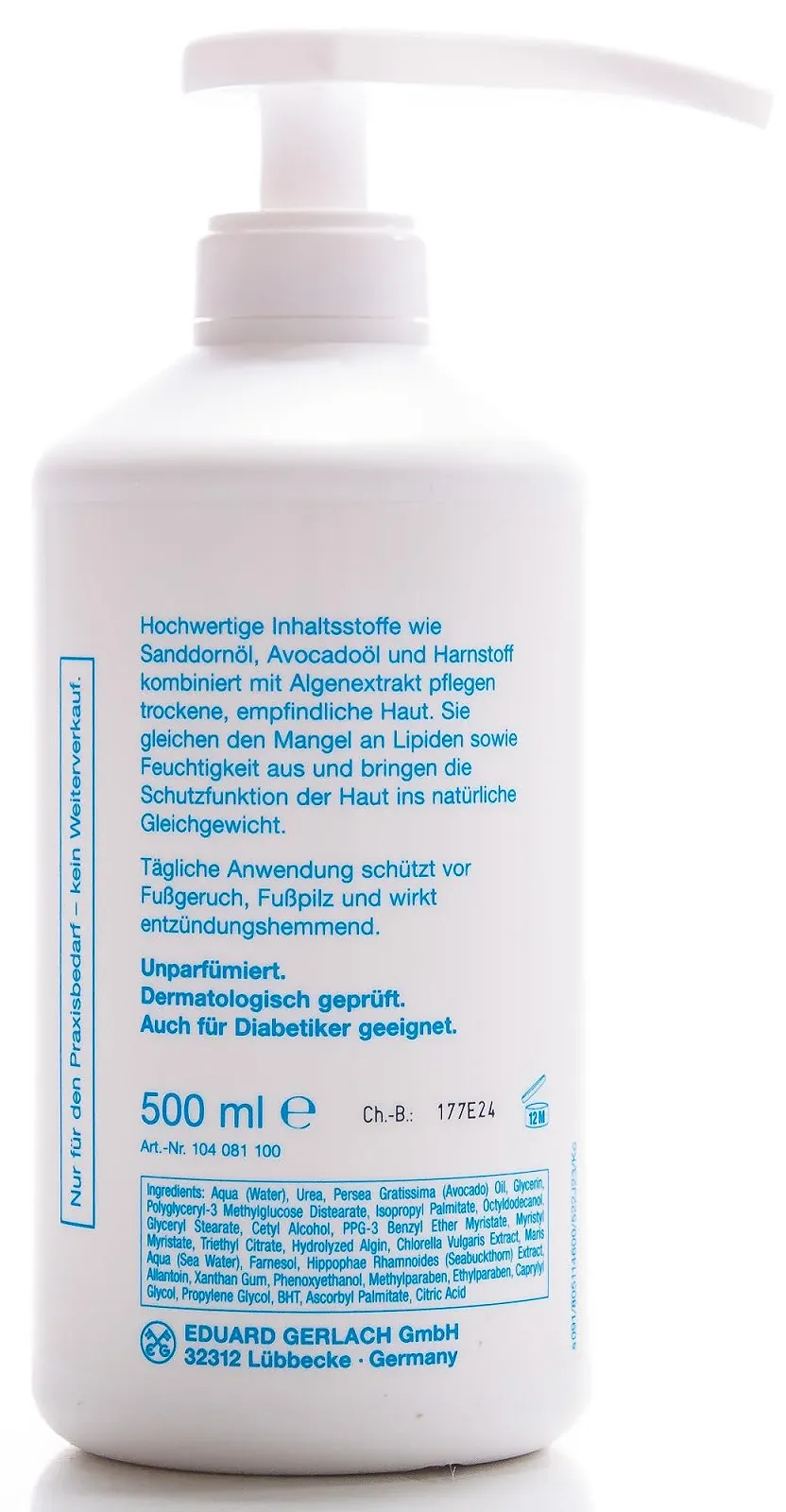 Крем для ног Gehwol Med Lipidro с дозатором 500 мл, фото №3