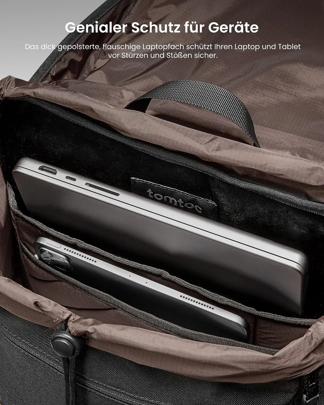 Рюкзак для ноутбука tomtoc VintPack-TA1 13-15.6" 22 л чорний, фото №5
