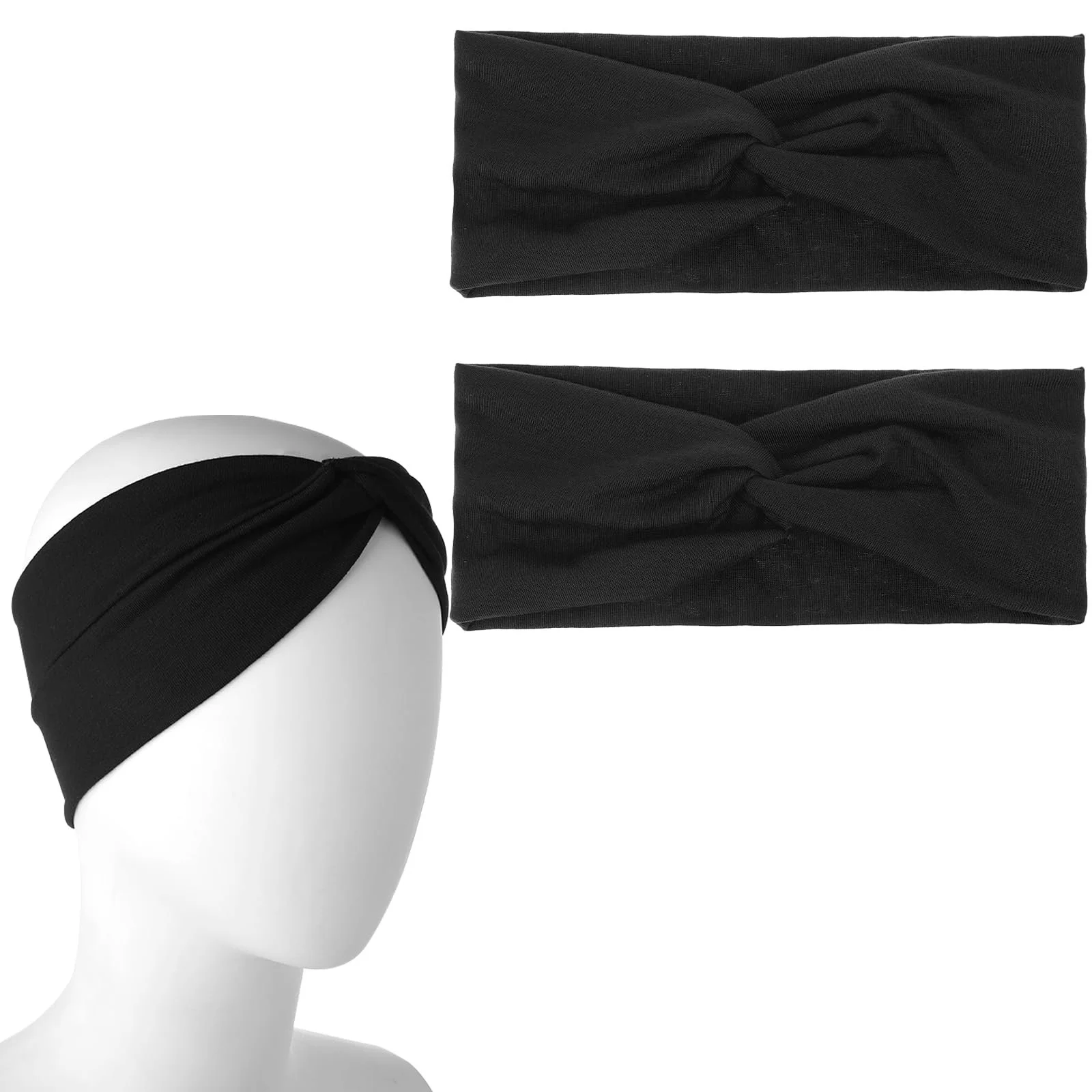 Набір пов'язок на голову 2 шт Широка еластична, фото №7