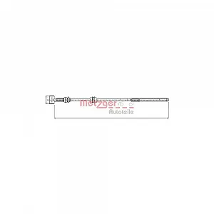 Трос стоянкового гальма METZGER 11.5760 для OPEL, передній - Фото 1