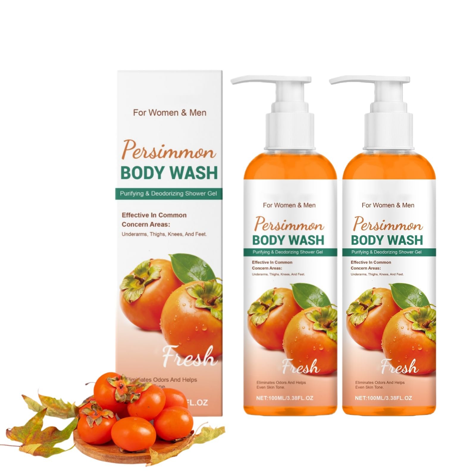 Гель для душу Persimmon Moisturising with Green Tea 2 шт., фото №1