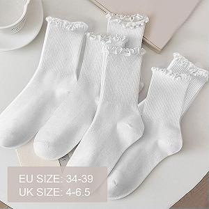 Носки с рюшами Белые, 4 пары synthetic.ua - Фото 1