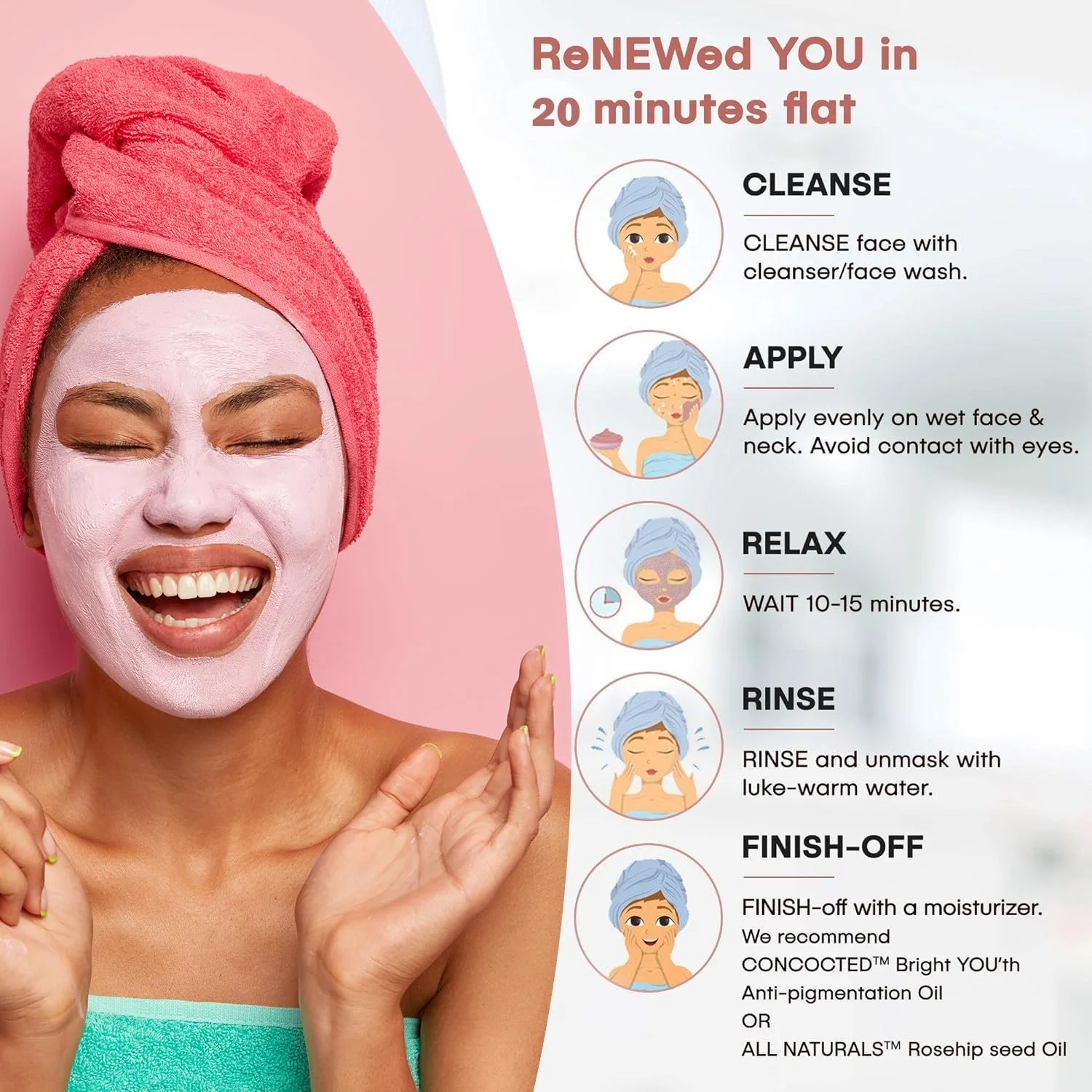 Маска для обличчя AATMANA French Pink Clay, для пружності шкіри, фото №3 Маска для обличчя AATMANA French Pink Clay, для пружності шкіри, фото №3