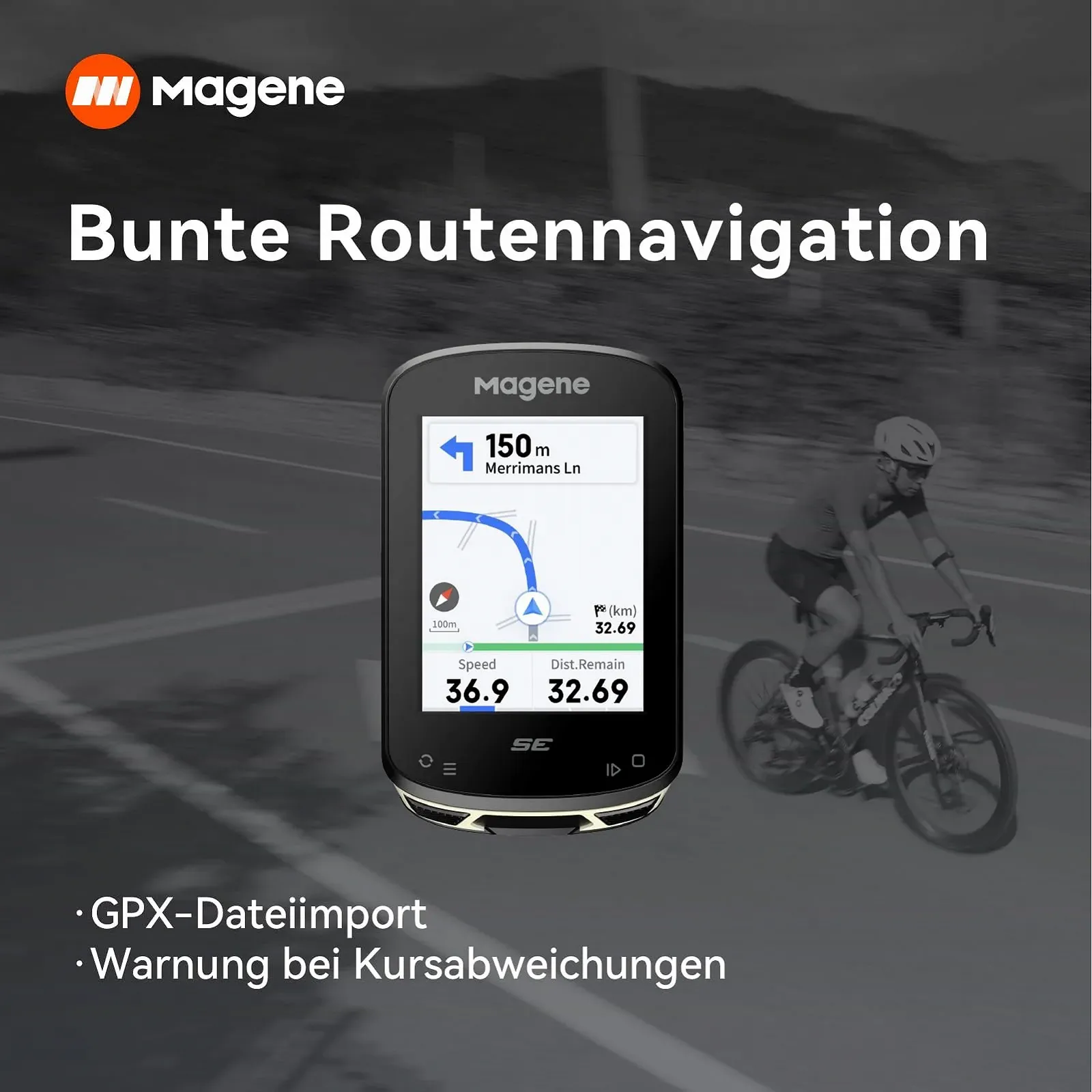 Велокомпьютер Magene C506SE GPS беспроводной 2.4 дюйма цветной экран WiFi Bluetooth, фото №4
