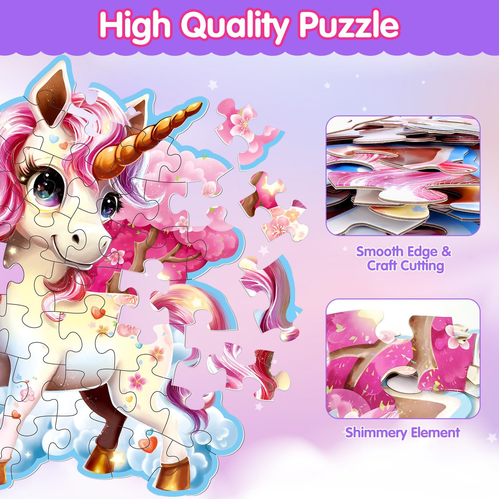 Пазл Unicorn Puzzle 45 деталей, фото №3