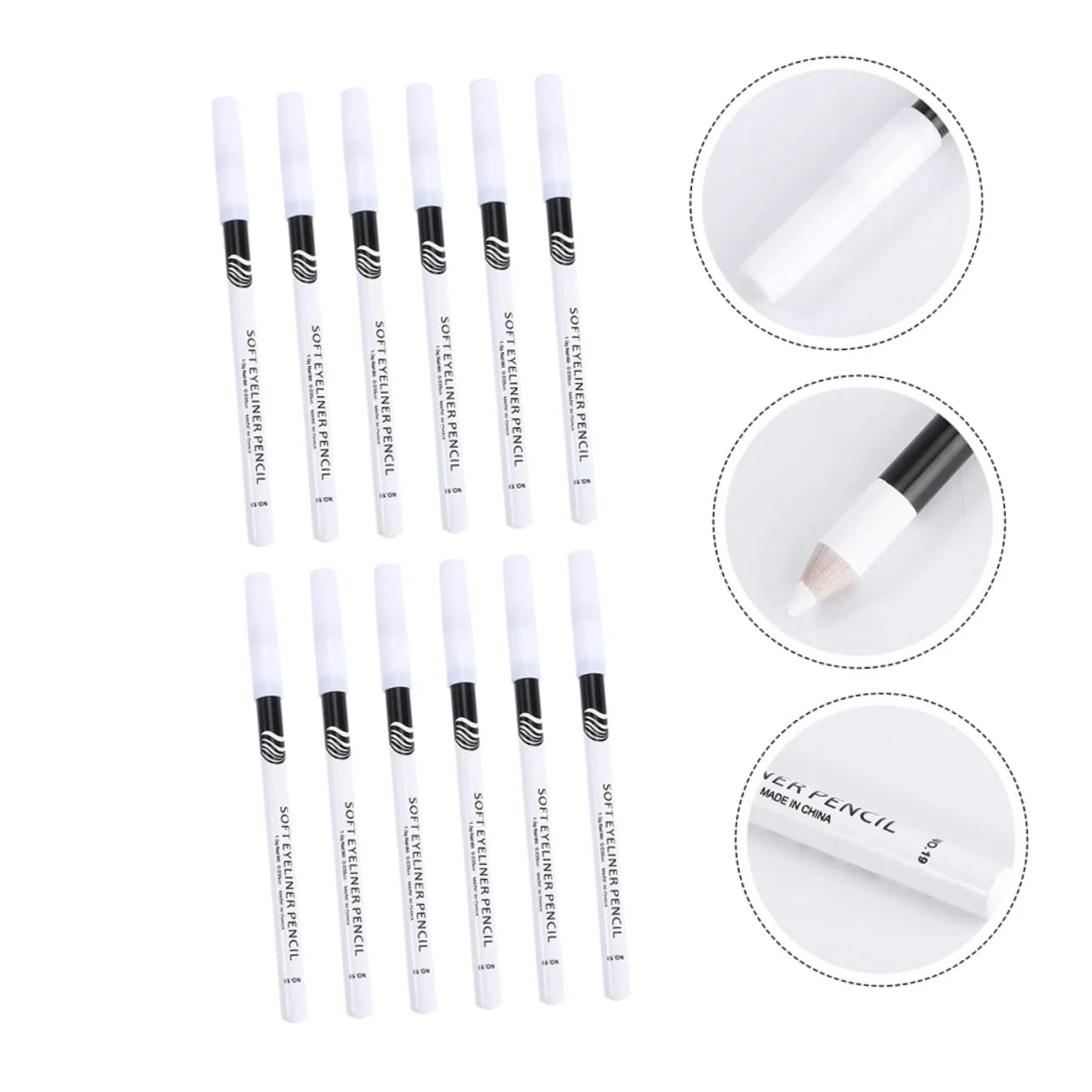 Олівець для очей FRCOLOR Дерев'яний олівець для макіяжу з блискітками, фото №4