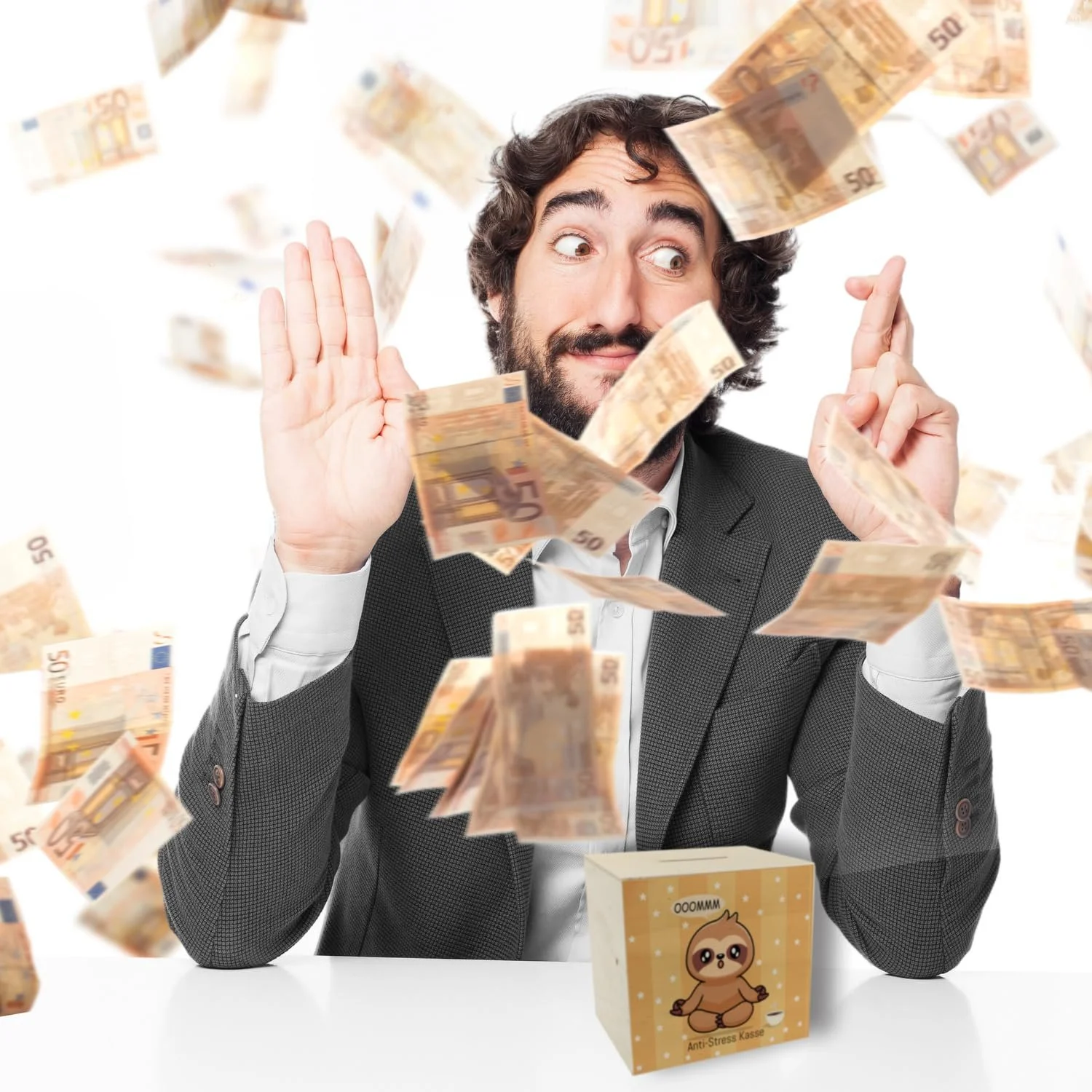 Скарбничка Лінивець дерев'яна Антистрес Йога, фото №7