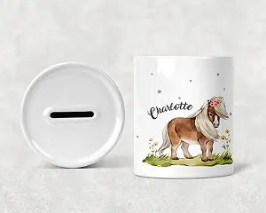 Дитяча скарбничка Mikalino З мотивом коня Керамічна Персоналізована synthetic.ua - Фото 1