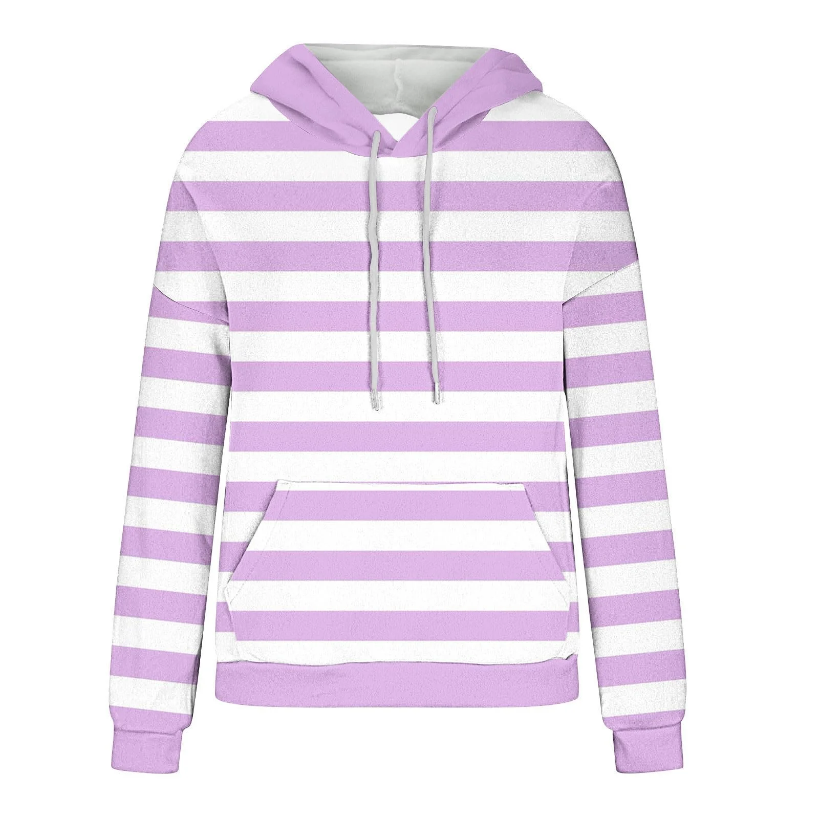 Худи Komiseup Oversized Винтажный Полосатый Принт 01, фото №5