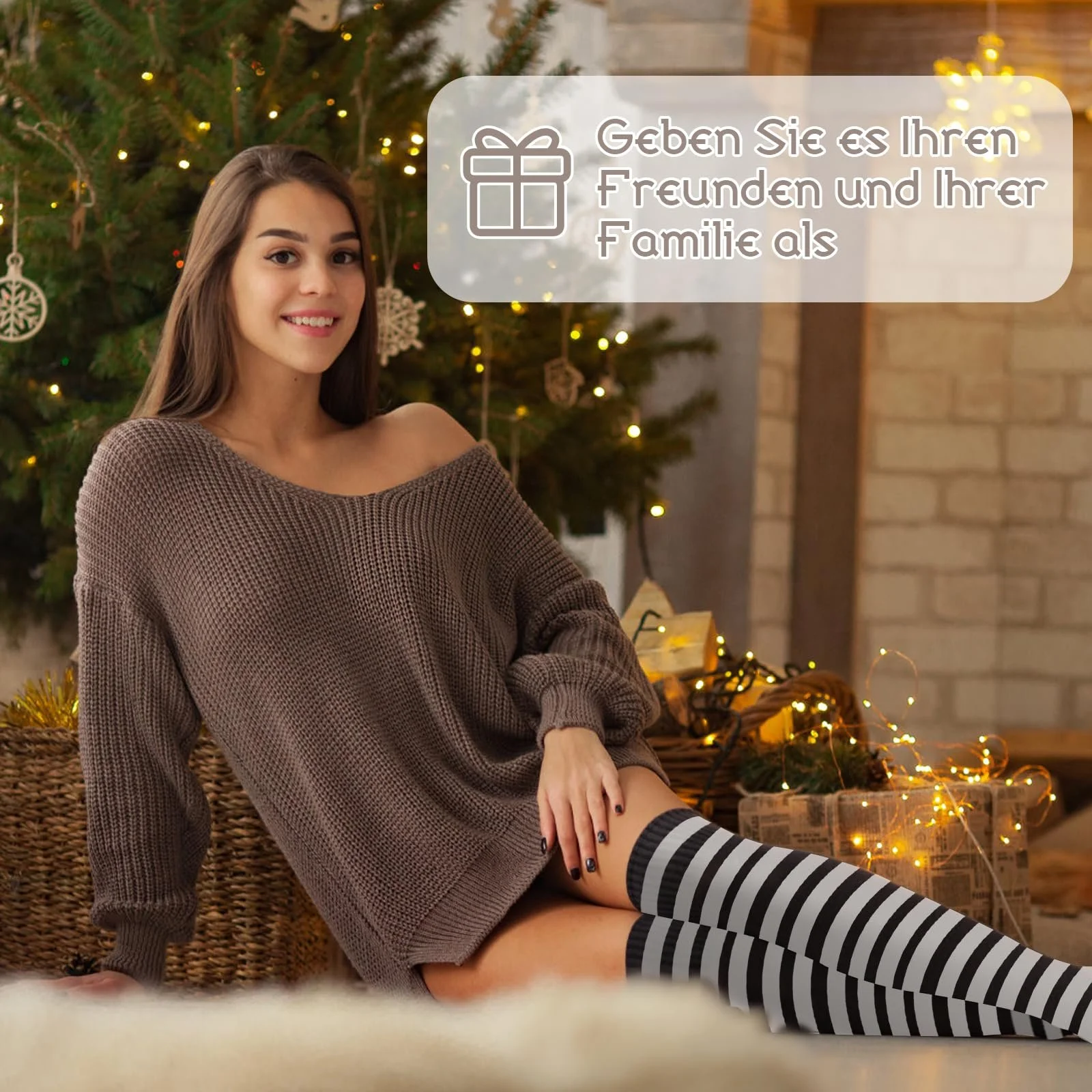 Гольфи ZOCONE Смугасті вище коліна 4 пари, фото №7