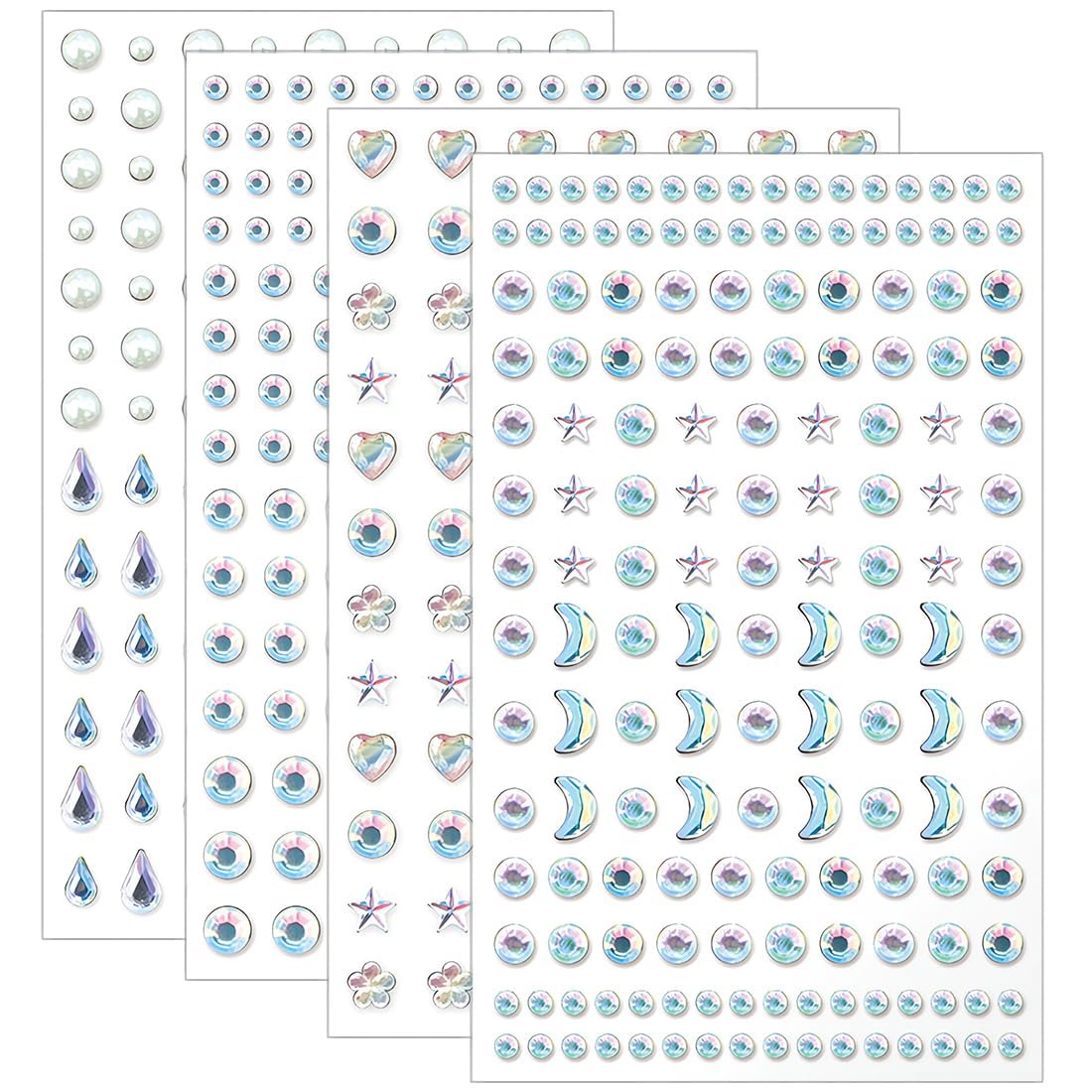 Стрази Самоклеючі наліпки з камінням 4шт Блискітки 1шт, фото №7