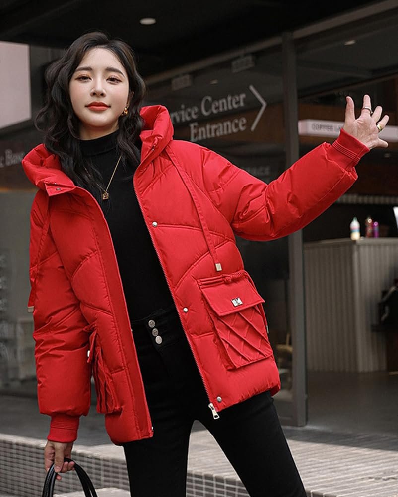 Куртка Nemopter Жіноча стьобана зимова тепла з капюшоном Коротка з кишенями, фото №6 Куртка Nemopter Жіноча стьобана зимова тепла з капюшоном Коротка з кишенями, фото №6