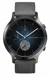 Часы Lilienthal Berlin Meteorite III Chronograph Charcoal Мужские Из хирургической стали Кварцевый Сапфировое закаленное минеральное стекло Метеоритный циферблат 42.5mm - Фото 1