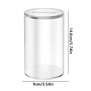 Скарбничка акрилова прозора циліндрична synthetic.ua - Фото 1