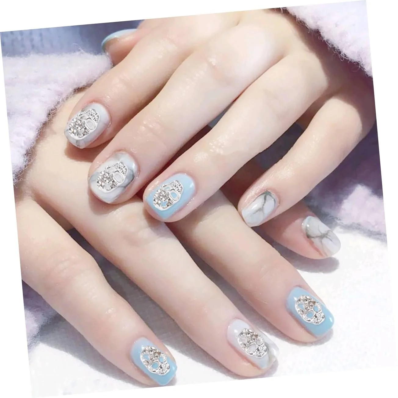 Наклейки-самоцветы на ногти в виде черепа PLAFOPE, 10 шт. Декор для маникюра, Хэллоуина, вечеринок, DIY, фото №5