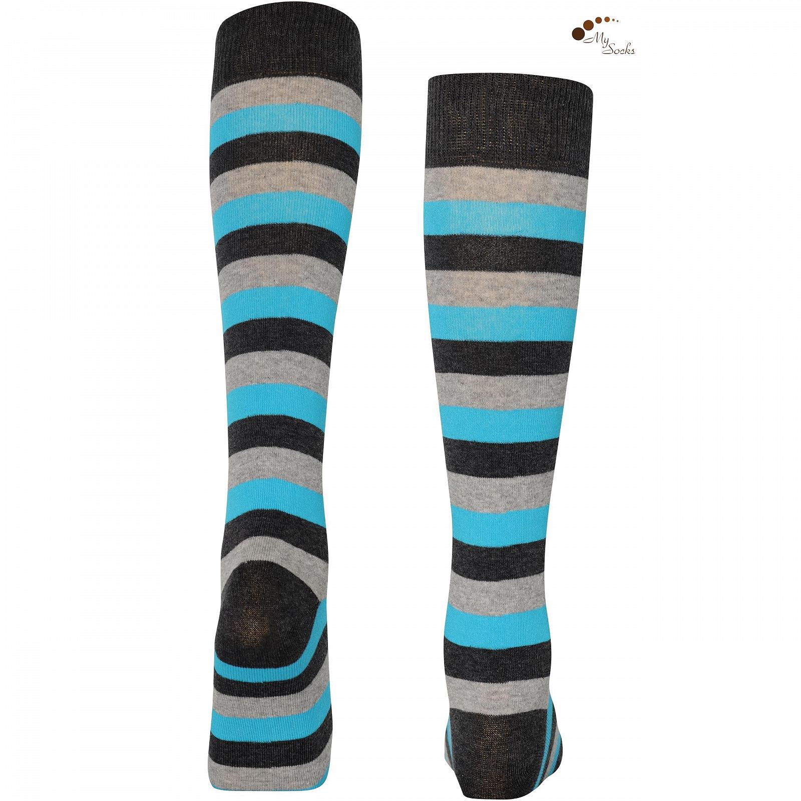 Шкарпетки до коліна в смужку Mysocks Unisex 3 пари, фото №4