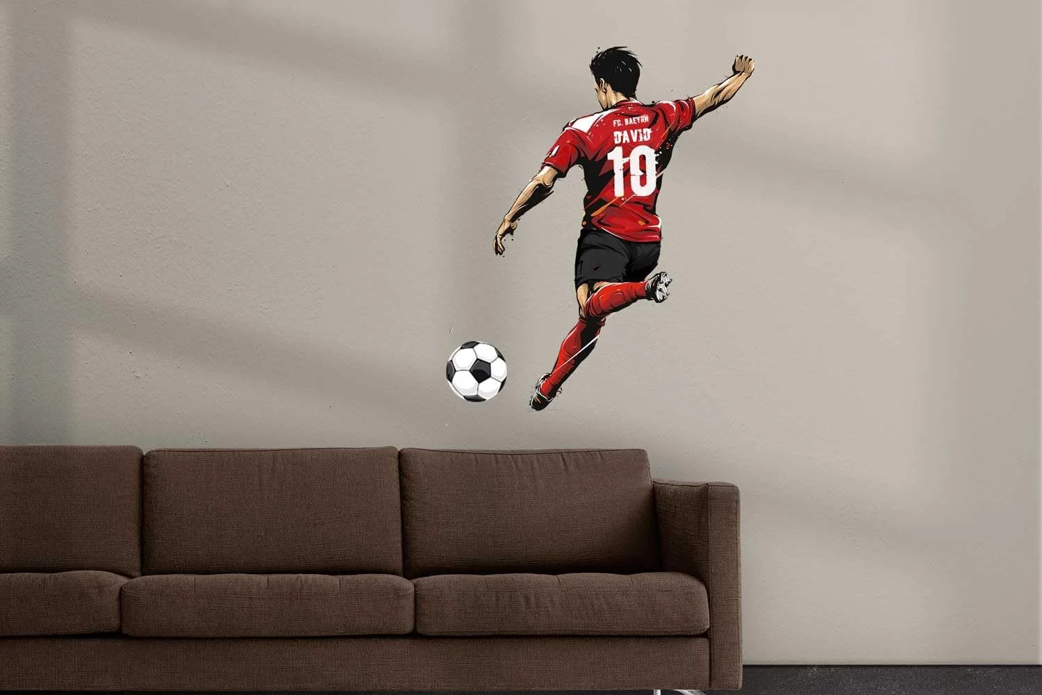 Наклейка на стіну WFB17 Football Player Personalised Club Name Number, фото №2