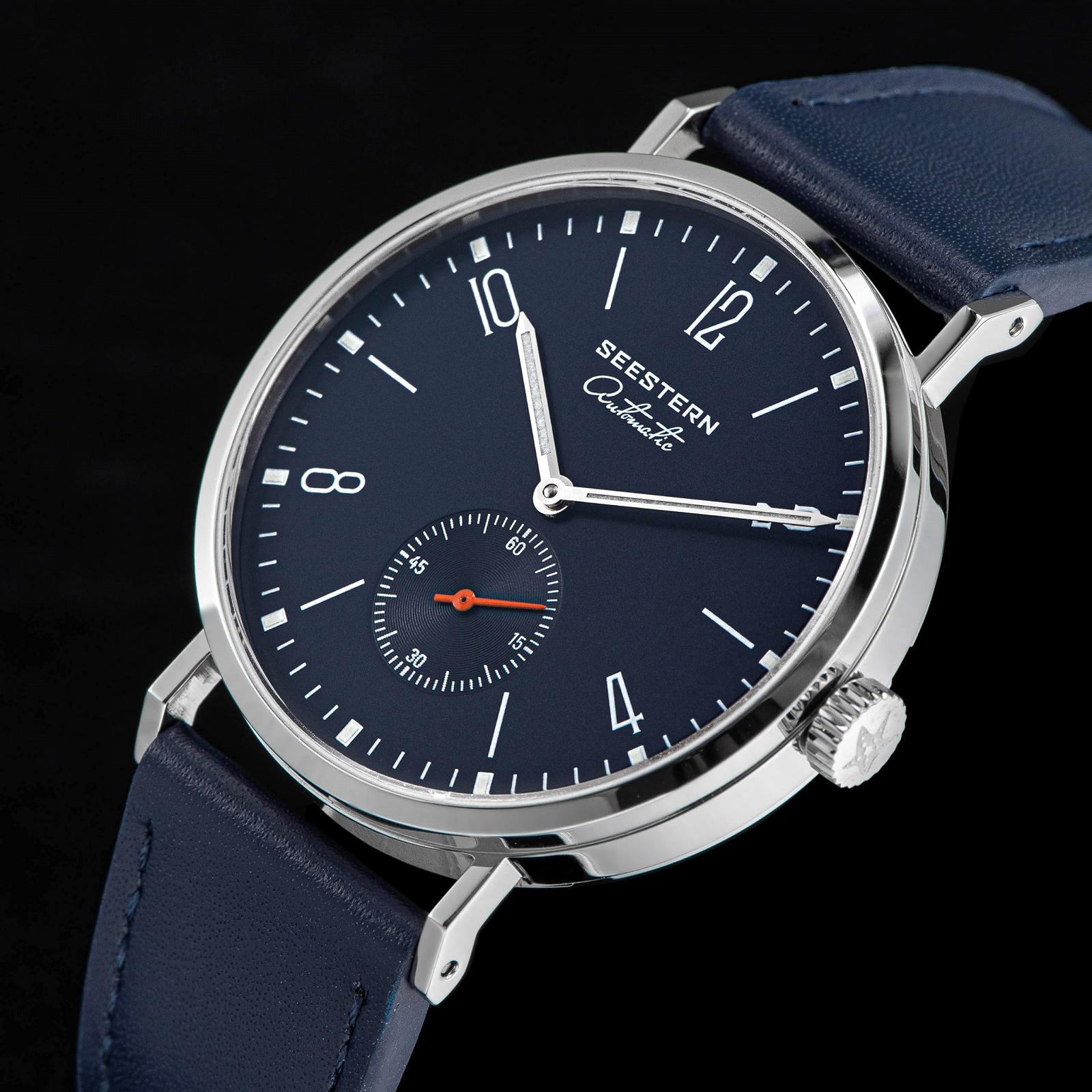 Механічний Seagull ST1701 Starfish S382.03.E 38мм Малий секундарник сріблястий Вінтажний сріблястий, вінтажний, фото №5