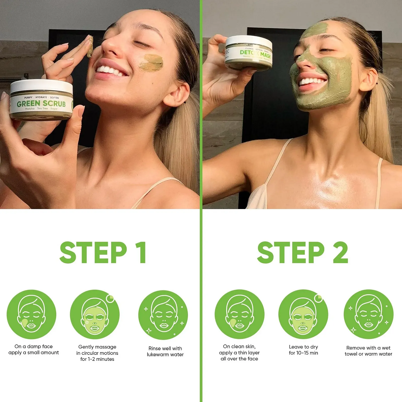 Маска для обличчя WOW TEA Detox Matcha Clay - Живильна, фото №6