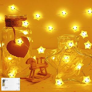 Гірлянда cshare Зірки 20 LED 2 м Теплий Білий - Фото 1