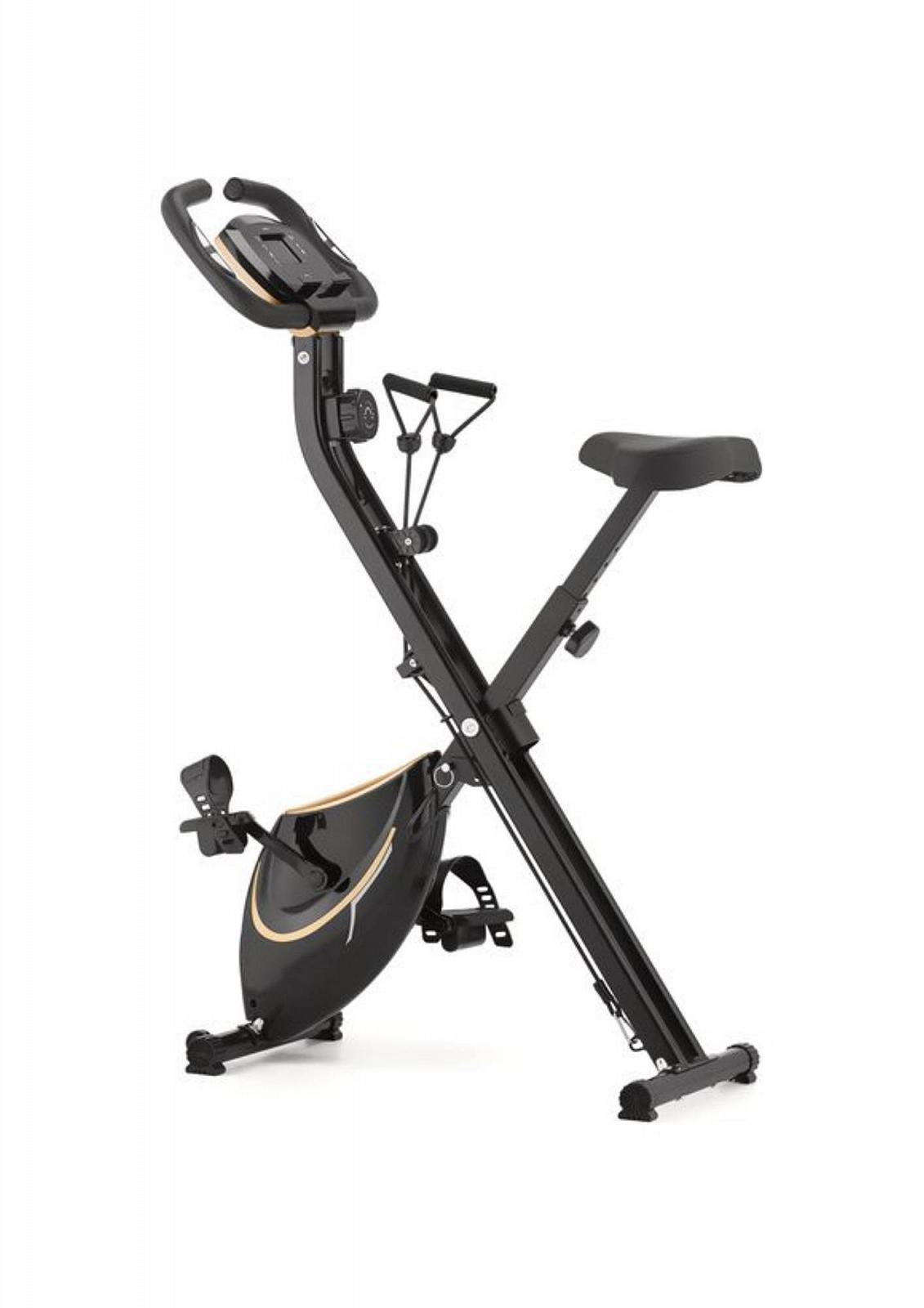 Велотренажер Gymtek FX600 магнитный складной с эспандерами золотой, фото №2