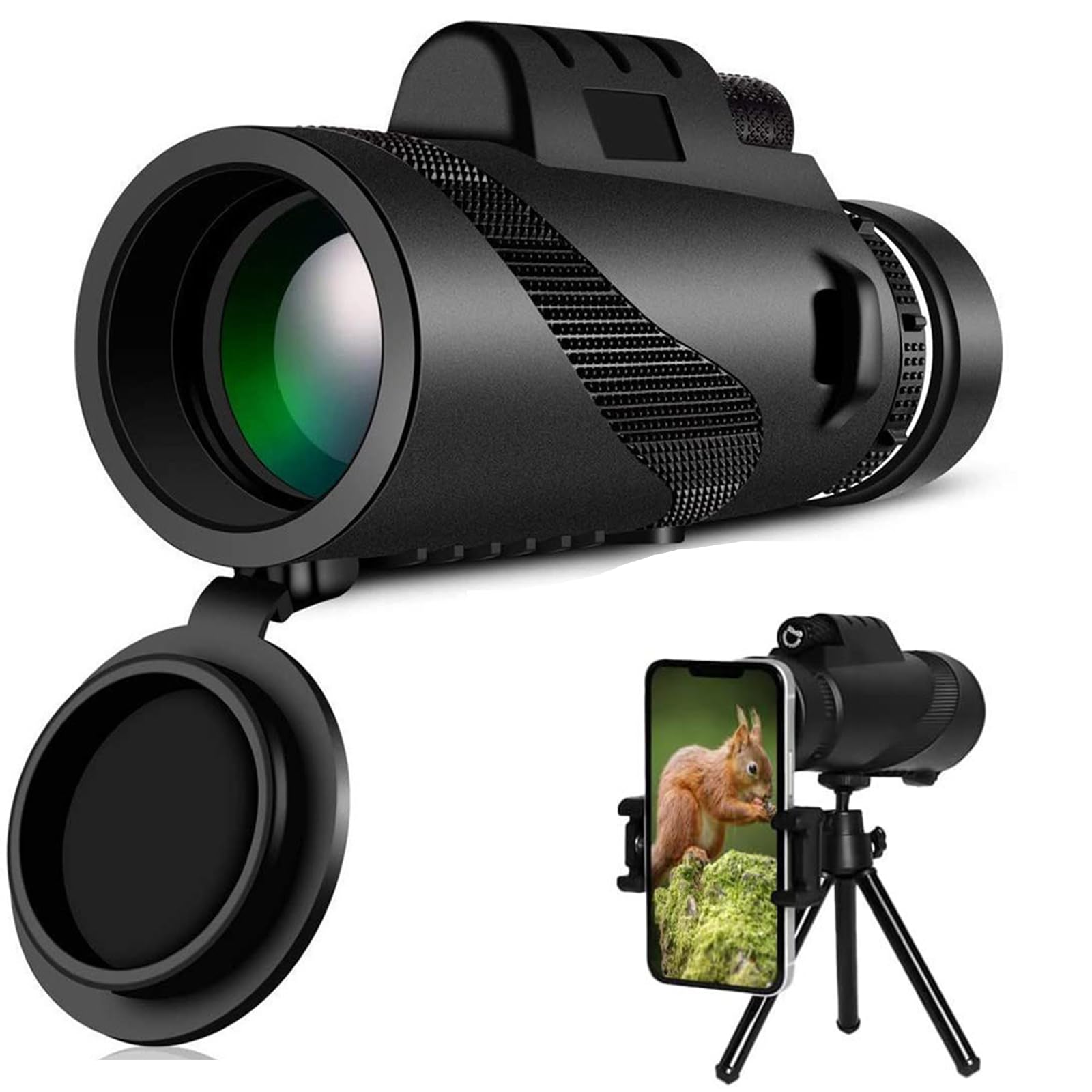 Монокуляр TAZYMKSD 12*50HD с адаптером для смартфона, штативом, фото №5