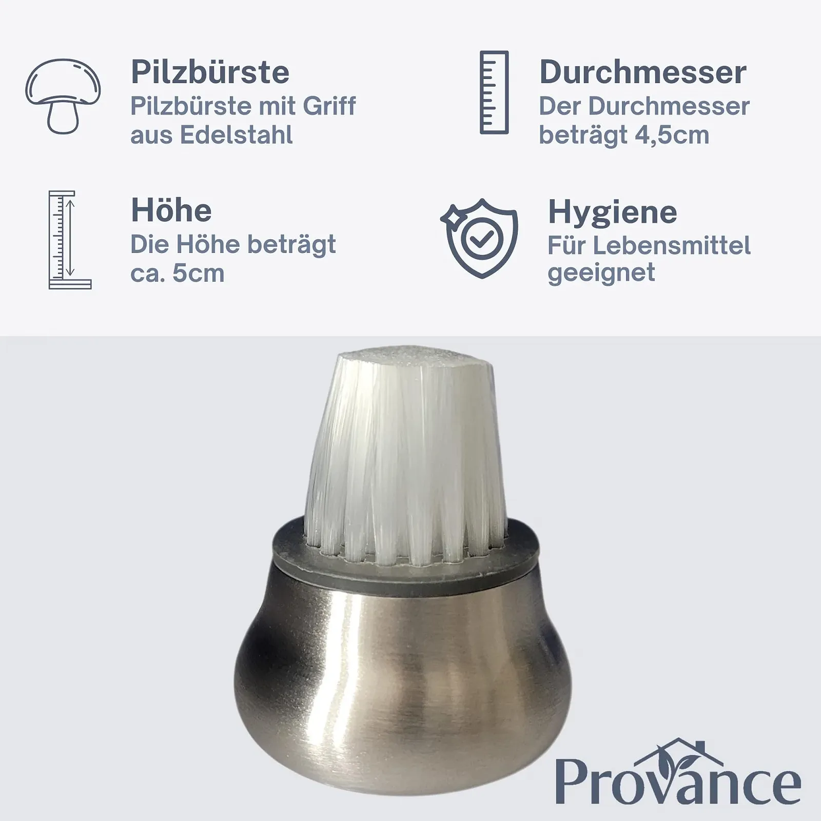 Щітка для грибів Provance з нержавіючої сталі, фото №7