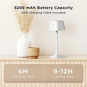 Настільна лампа Ti Glaphyra Wireless LED перезаряджувана IP54 2700K Алюміній synthetic.ua - Фото 1