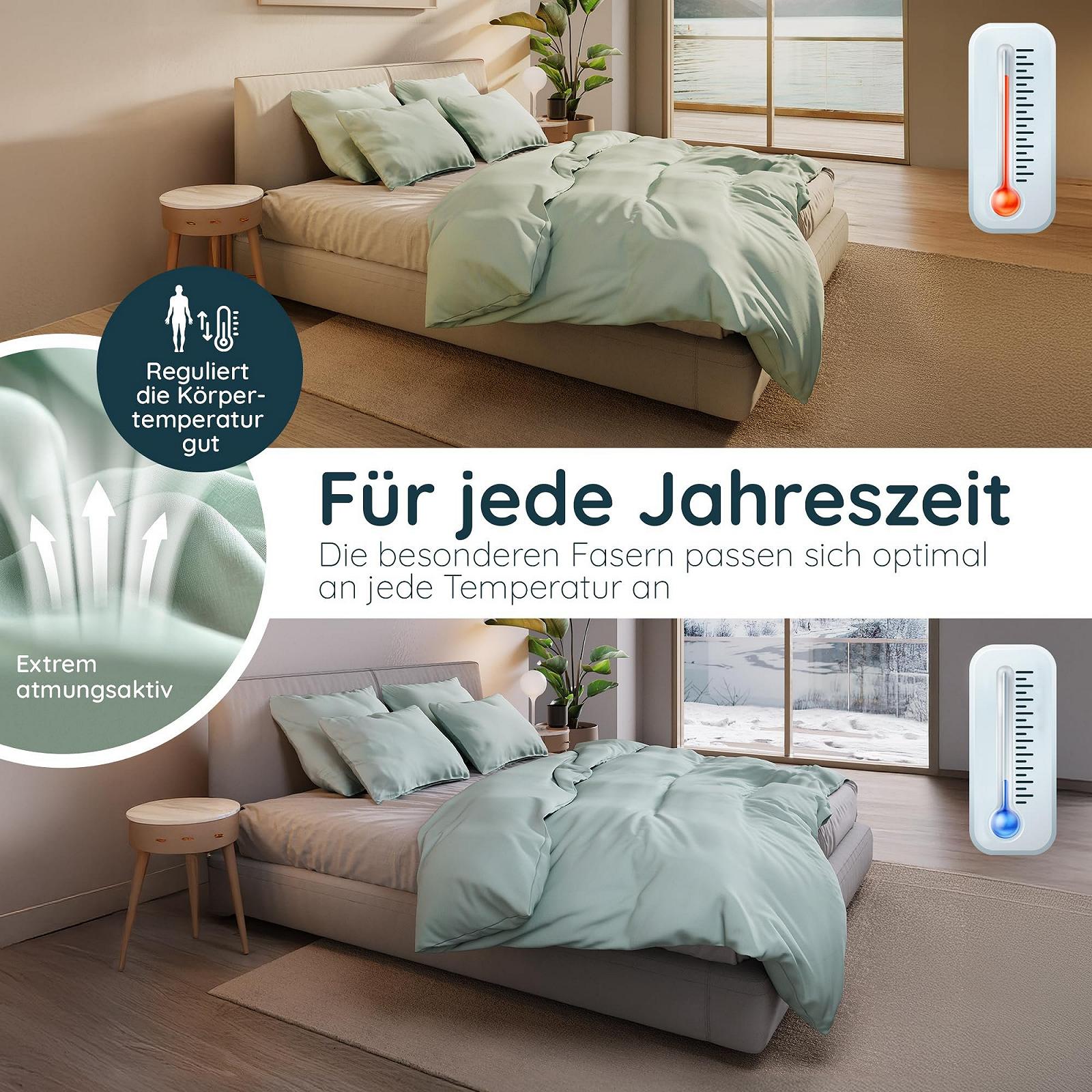 Комплект постельного белья Lyocell pure shores 135 x 200 см, сатин, Ocean Green, 80 x 80 см, фото №5