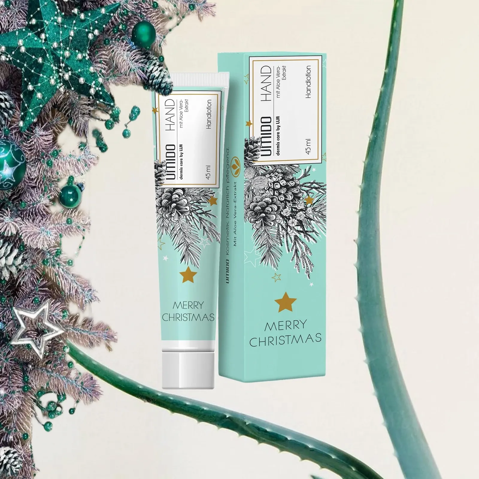 Лосьйон для рук UMIDO Christmas Алое Вера 45 мл, фото №2