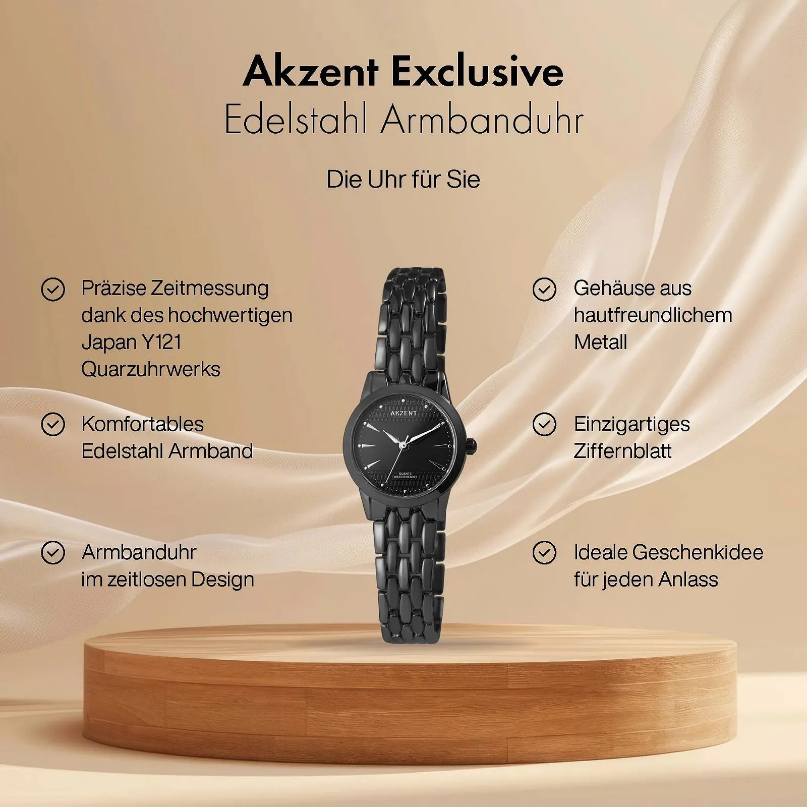 Аналоговые часы Akzent Exclusive 1800199 Металл, Кварц, фото №2 Аналоговые часы Akzent Exclusive 1800199 Металл, Кварц, фото №2