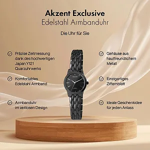 Аналоговые часы Akzent Exclusive 1800199 Металл, Кварц synthetic.ua - Фото 1