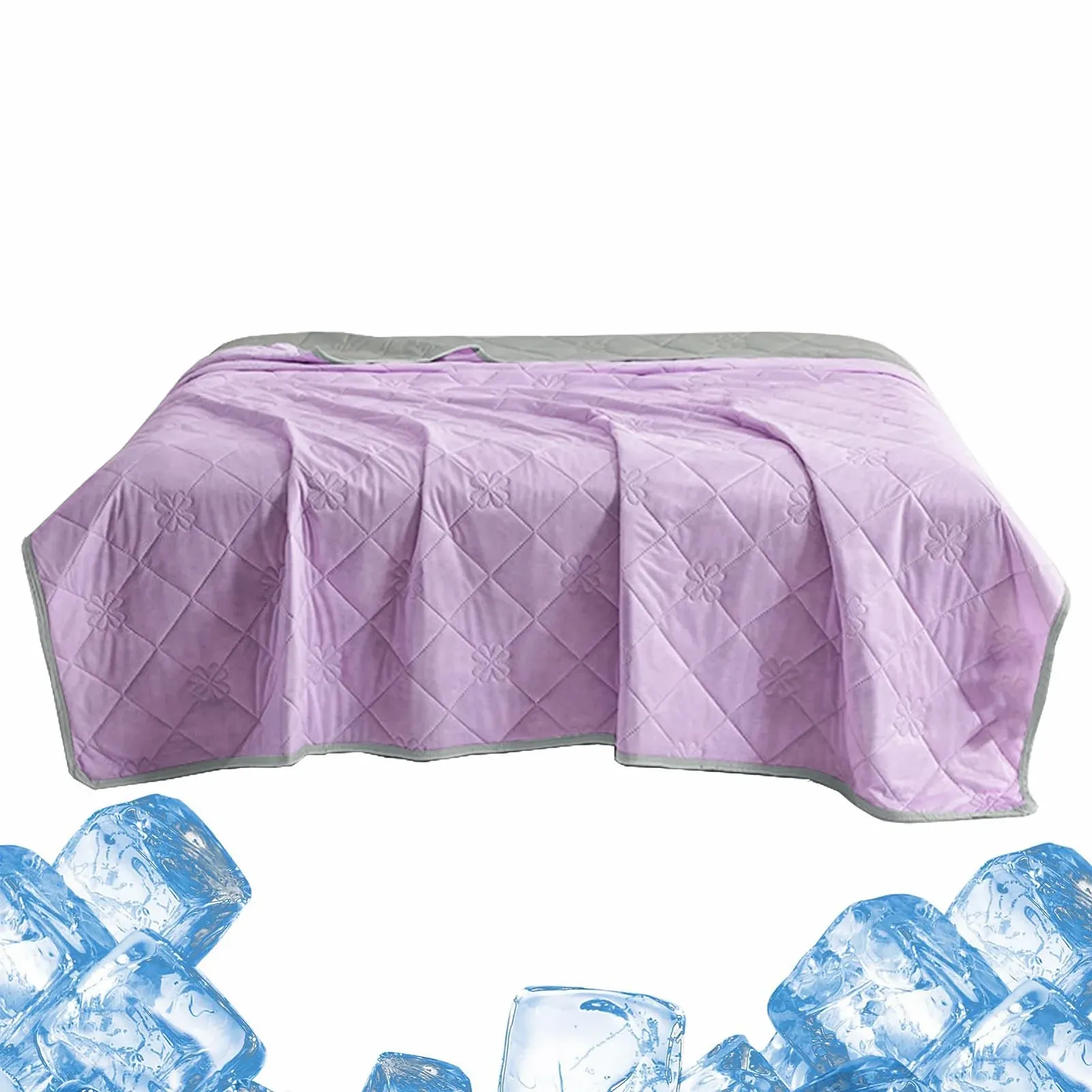 Охлаждающее летнее одеяло, ледяное одеяло, самоохлаждающееся одеяло, холодное одеяло - летний тип одеяла для сна, дышащее двустороннее покрывало против ночного потоотделения для дома, общежития, кемпинга, фото №1