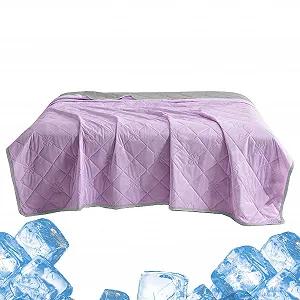 Охлаждающее летнее одеяло, ледяное одеяло, самоохлаждающееся одеяло, холодное одеяло - летний тип одеяла для сна, дышащее двустороннее покрывало против ночного потоотделения для дома, общежития, кемпинга - Фото 1