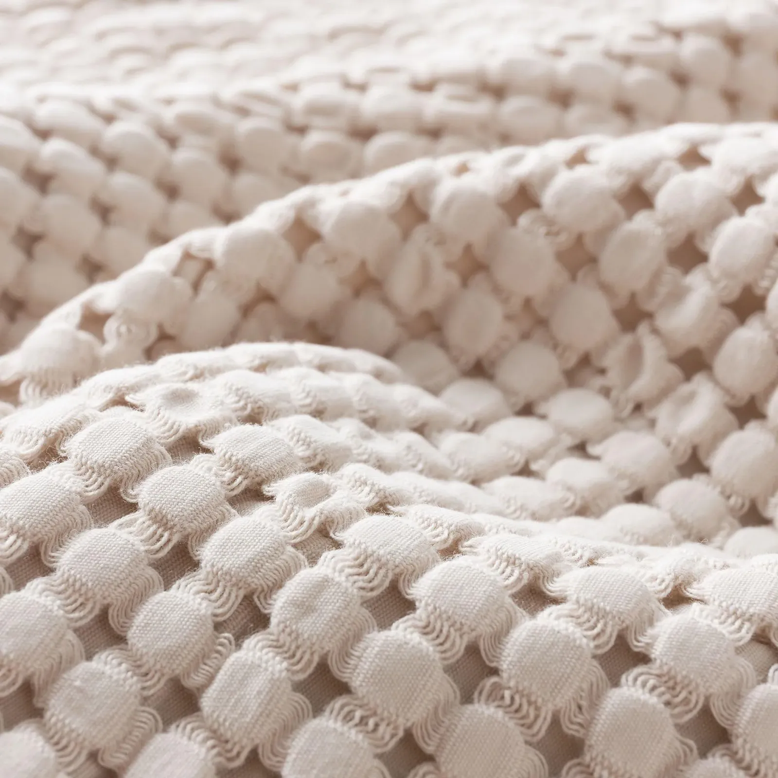 Покрывало URBANARA Veiros 180 x 200 см Хлопок Вафельный пике Натуральный, фото №8