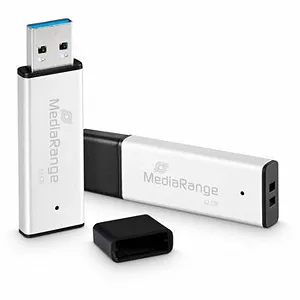 USB-флеш-накопичувач MediaRange High Performance 32 ГБ USB 3.0 Mini Aluminium Housing 130 МБ/с Silver - Фото 1
